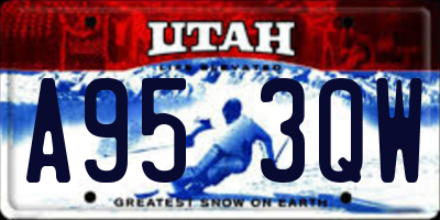 UT license plate A953QW