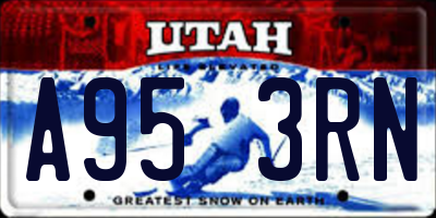 UT license plate A953RN