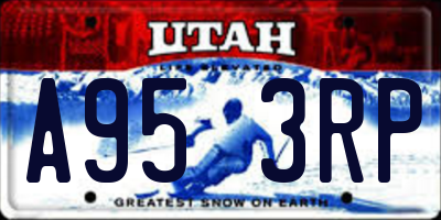 UT license plate A953RP