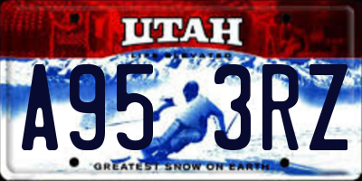 UT license plate A953RZ