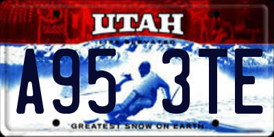 UT license plate A953TE