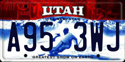 UT license plate A953WJ