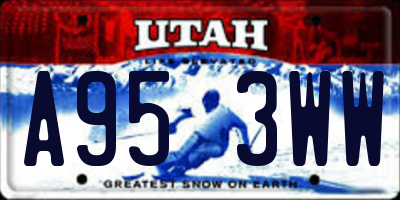 UT license plate A953WW