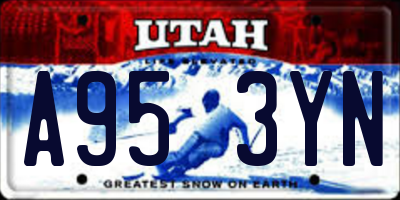 UT license plate A953YN