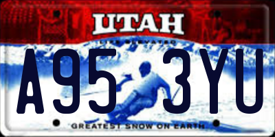 UT license plate A953YU