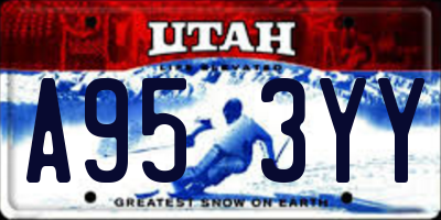 UT license plate A953YY