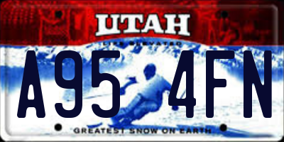 UT license plate A954FN