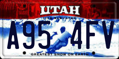 UT license plate A954FV