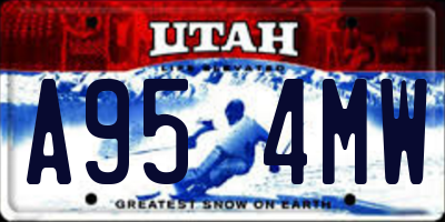 UT license plate A954MW