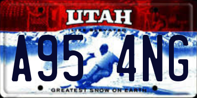 UT license plate A954NG