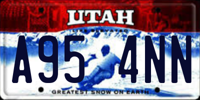 UT license plate A954NN