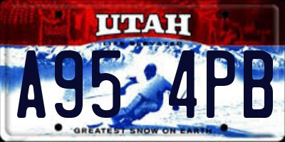 UT license plate A954PB