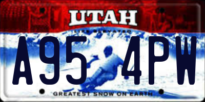 UT license plate A954PW