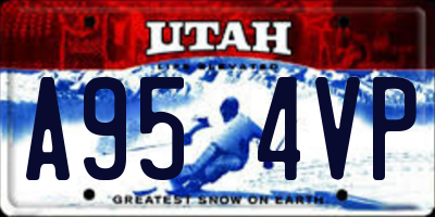UT license plate A954VP