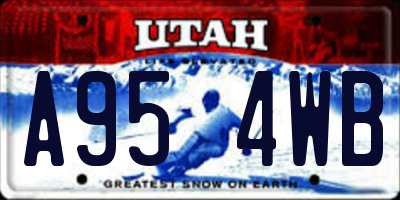 UT license plate A954WB