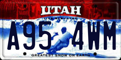 UT license plate A954WM