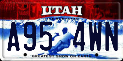 UT license plate A954WN