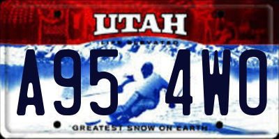 UT license plate A954WO