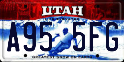 UT license plate A955FG