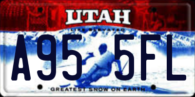 UT license plate A955FL