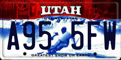 UT license plate A955FW