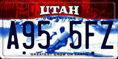 UT license plate A955FZ