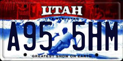 UT license plate A955HM
