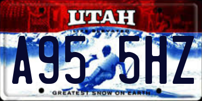 UT license plate A955HZ