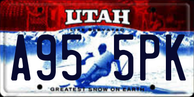UT license plate A955PK
