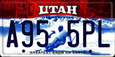 UT license plate A955PL