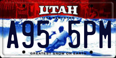 UT license plate A955PM