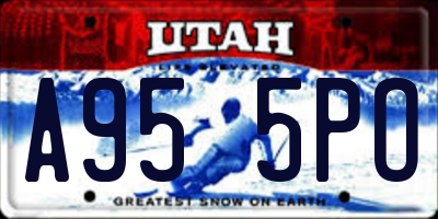 UT license plate A955PO