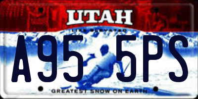 UT license plate A955PS