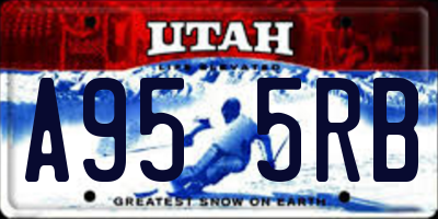 UT license plate A955RB