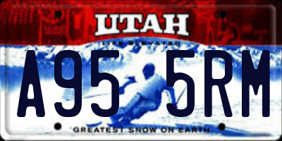 UT license plate A955RM