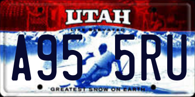 UT license plate A955RU
