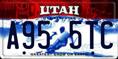 UT license plate A955TC