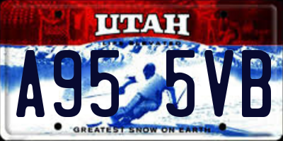 UT license plate A955VB