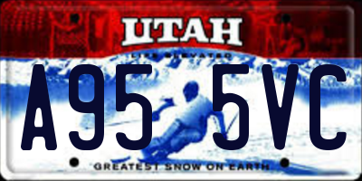 UT license plate A955VC