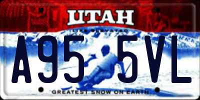 UT license plate A955VL