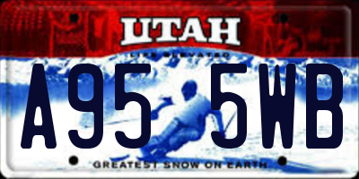 UT license plate A955WB