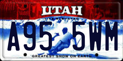 UT license plate A955WM
