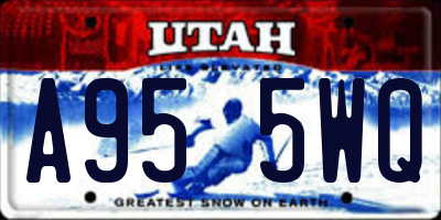 UT license plate A955WQ