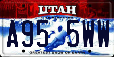 UT license plate A955WW