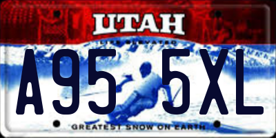 UT license plate A955XL