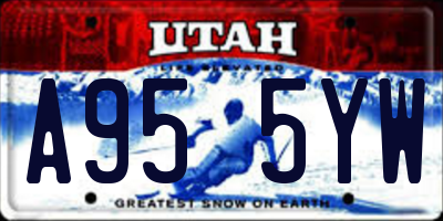 UT license plate A955YW