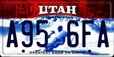 UT license plate A956FA