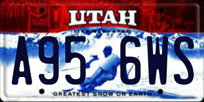 UT license plate A956WS