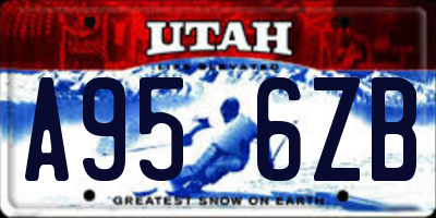 UT license plate A956ZB