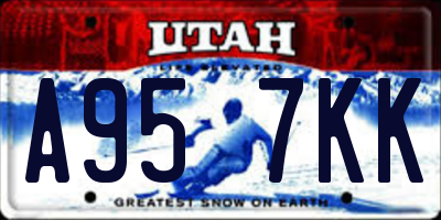 UT license plate A957KK